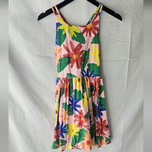 Tea Collection Cotton Blend Multicolor Floral Girls Dress Size 12